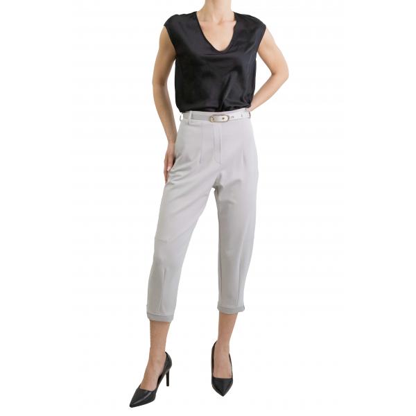 Pantaloni cropped con cintura decorativa Imperial